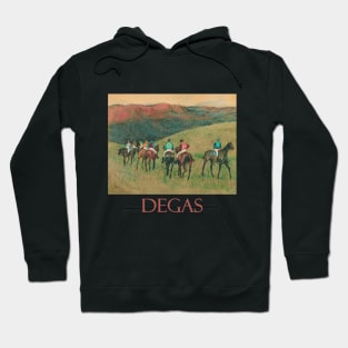 Racehorses in a Landscape by Edgar Degas Hoodie